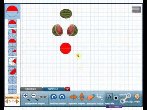 1., 2., 3., 4., 5. sınıf için Akıllı Matematik aracı-Kesirler Örnek Ders-Edusoft