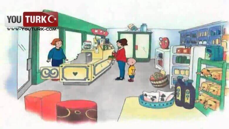 Caillou Türkce – Caillou Sütü döktü