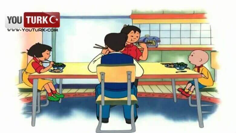 Caillou Türkce – Yemek Cubuklari