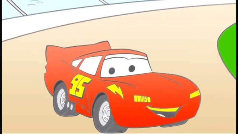 Çizgi film Arabalar Boyama kitabı Renkleri öğreniyoruz