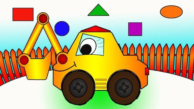 Neşeli Şekiller – Ekskavatör – Eğitici Çizgi Film